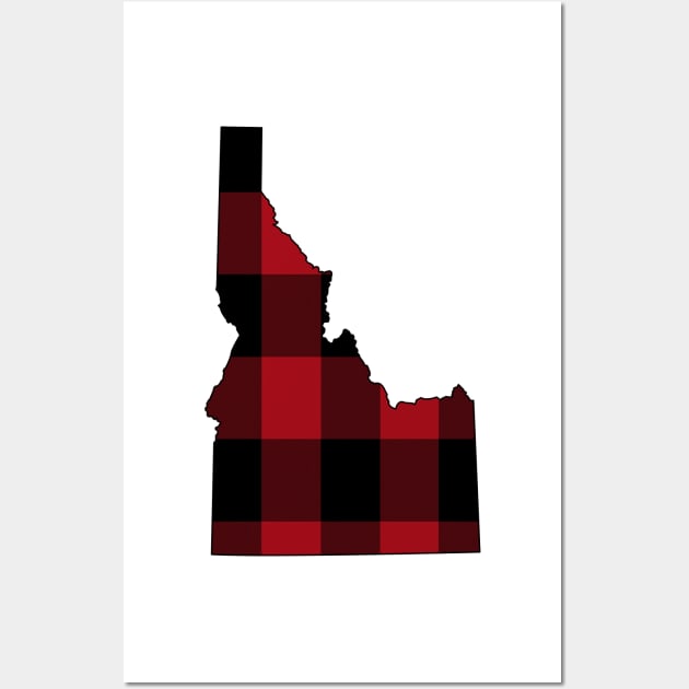 Idaho in Red Plaid Wall Art by somekindofguru